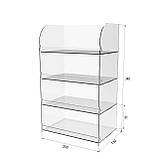 Підставка EKOSTAR під товар вітрина 4-х ярусна 200х130х340, фото 3