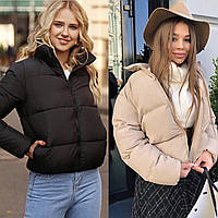 Жіноча куртка Бомбер 42; 44; 46 чорний, червоний, какао, білий, гірчиця, беж, сірий, олива