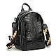 Рюкзак жіночий шкіряний 08 кайман Чорний, фото 2