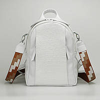 Рюкзак жіночий шкіряний 08 кайман Білий