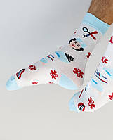 Медицинские носки унисекс с принтом Кадуцей (молочные)