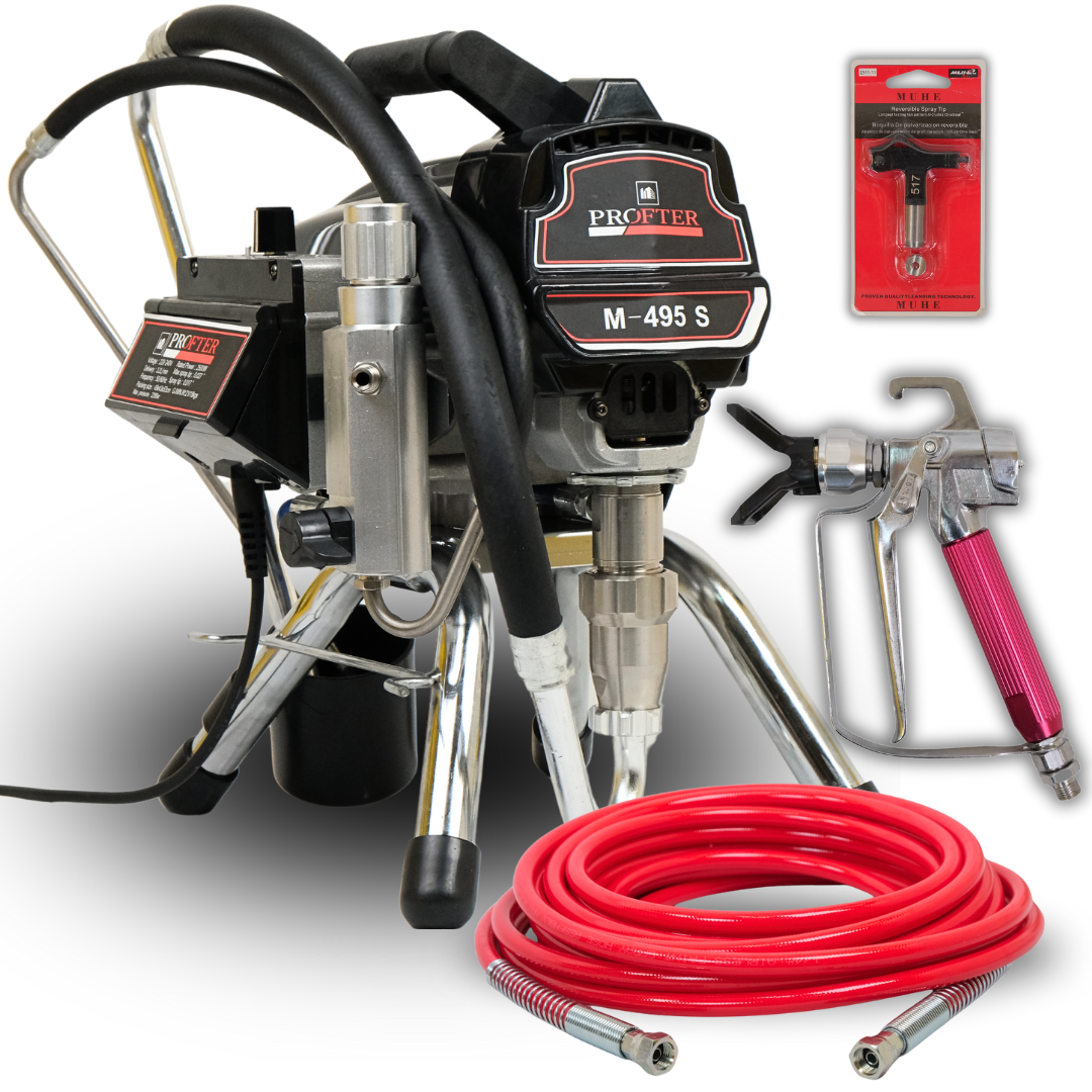 Поршневий безповітряний фарбувальний апарат Profter M-495 S (3.2 л/хв. 2500 Вт), фото 1