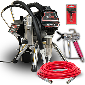 Поршневий безповітряний фарбувальний апарат Profter M-495 S (3.2 л/хв. 2500 Вт)