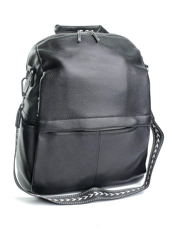 Жіночий шкіряний рюкзак 900112 Black,Купити Жіноча шкіряна сумка-рюкзак із натуральної шкіри trandbags.com.ua
