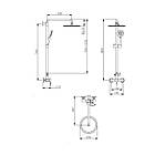 Душова система для душу Lidz Aria 1020 на два споживачі (k35) LDARI1020NKS46114 Nickel, фото 2