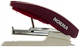 Степлер пластиковий №10 з дестеплером, бордовий 4039 Norma, фото 2