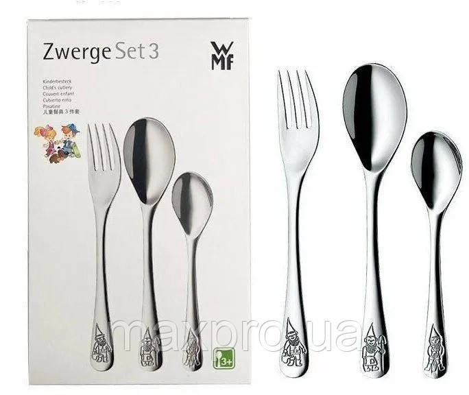 Набір дитячих столових приладів WMF Zwerge (Гноміки) з 3 предметів