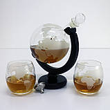 Набір для віскі Подорожі навколо світу графін 850 мл та 2 склянки 300 мл, фото 10