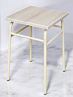 Табурет Класик на металевому каркасі слонова кістка/аляска Наша Ковка