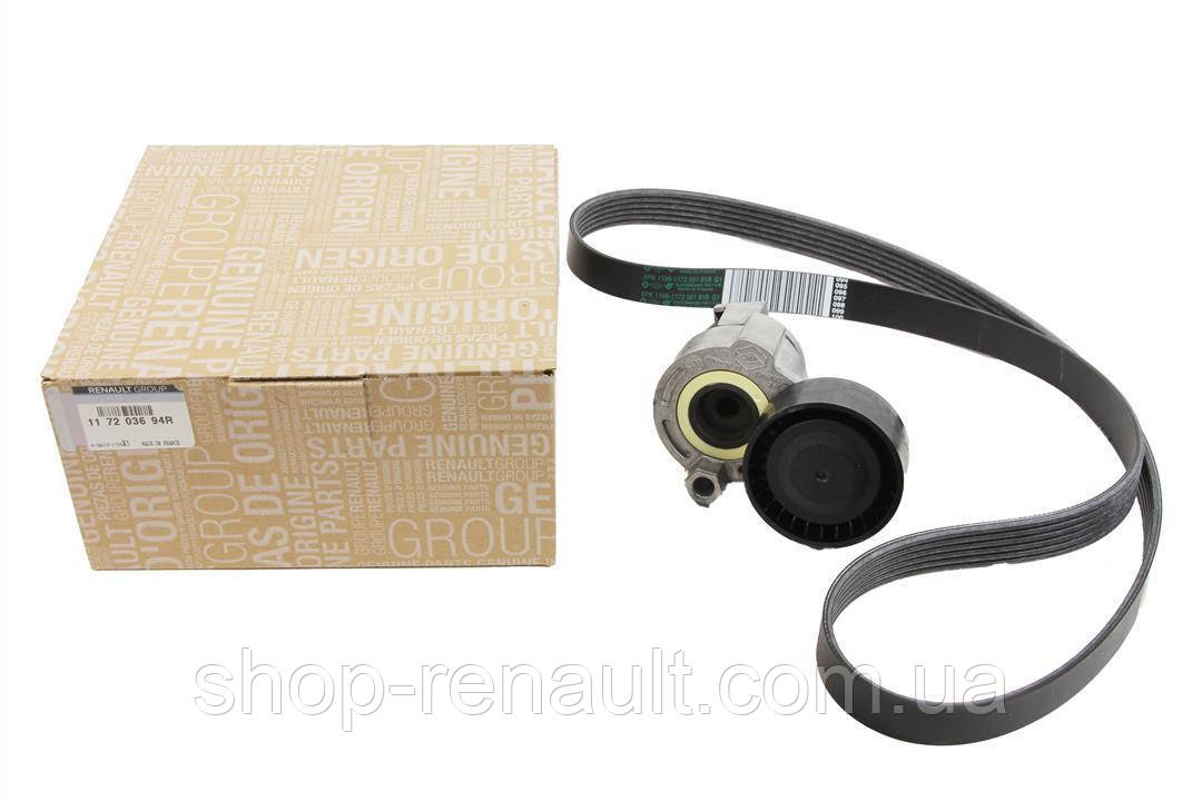Комплект ременя генератора K9K + AC 6PK1199 Renault Original 117203694R