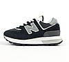 Жіночі кросівки New Balance 574 Legacy Black Gray Нью Беланс 574 чорні натуральна замша текстиль демісезон, фото 9
