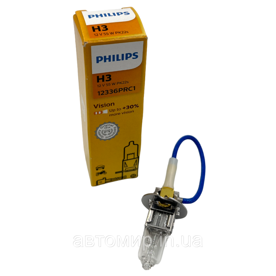 Галогенні лампи Philips Vision +30% H3 12V 55W