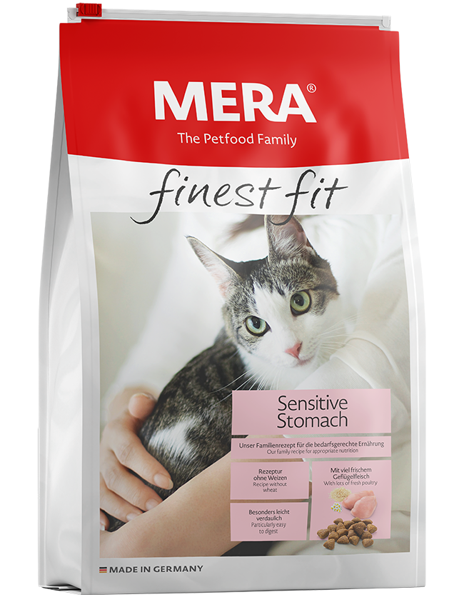 Сухий корм для чутливих кішок MERA finest fit Sensitive Stomach, зі свіжим м'ясом птиці та ромашкою, 10 кг