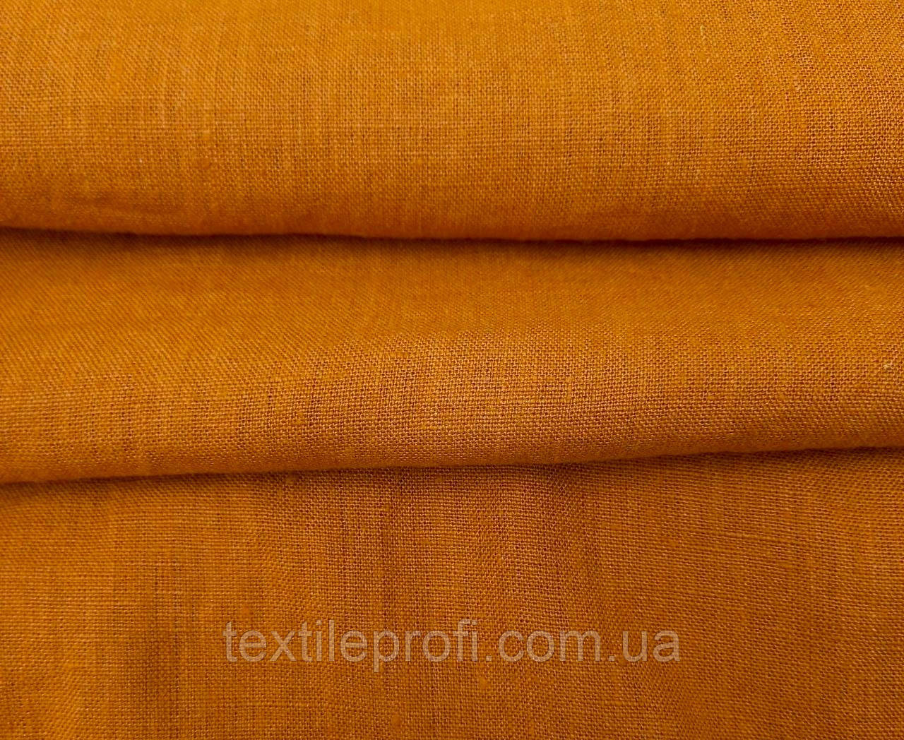 Лляна тканина для постільної білизни "Охра" (шир. 260 см), фото 1