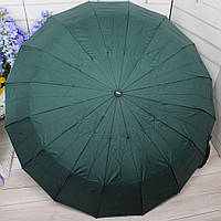 Якісна жіноча парасолька автомат антивітер 16 спиць 103см діаметр зелена Угорщина