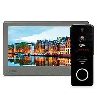 Комплект відеодомофона Light Vision: домофон 7" AMSTERDAM FHD Grey та відеопанель RIO FHD Black (82-00237-82-00213)