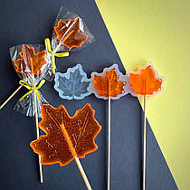 Силіконовий молд для льодяників "Кленовий листочок 5 см"