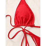 Роздільний купальник-шторка на зав'язках – червоний S (КУП-МОТУЗ-КІЛ), фото 5