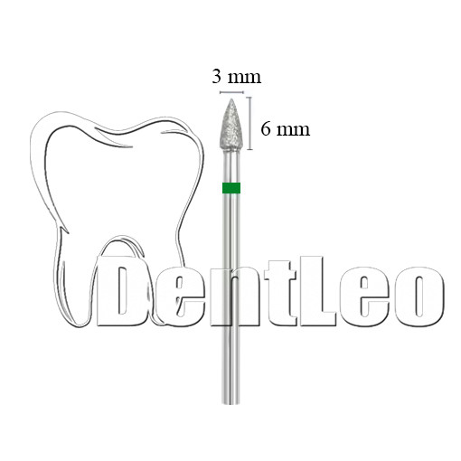БОР АЛМАЗНЫЙ ЗЕЛЕНЫЙ 3 ММ Х 6 ММ — А021