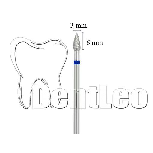 БОР АЛМАЗНИЙ СИНІЙ 3 ММ Х 6 ММ — В033