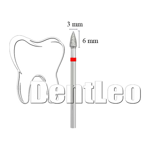 БОР АЛМАЗНИЙ ЧЕРВОНИЙ 3 ММ Х 6 ММ — К027
