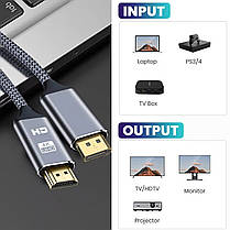 Кабель 3 м 4К HDMI — HDMI (M/M) HDR 3D High Speed Aluminum Neylon cord, фото 2