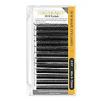 Вії Nagaraku D 0.07 Y mix (8-15) 3D