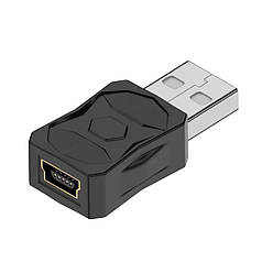 Перехідник адаптер USB Male — Mini USB Female 480Mbps 5V2A Alitek New Style