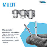 Заклепка герметична відривна GOEBEL MULTI сталь/сталь вип. головка 4.8х10.2 мм/1.4-5.0 мм, фото 2