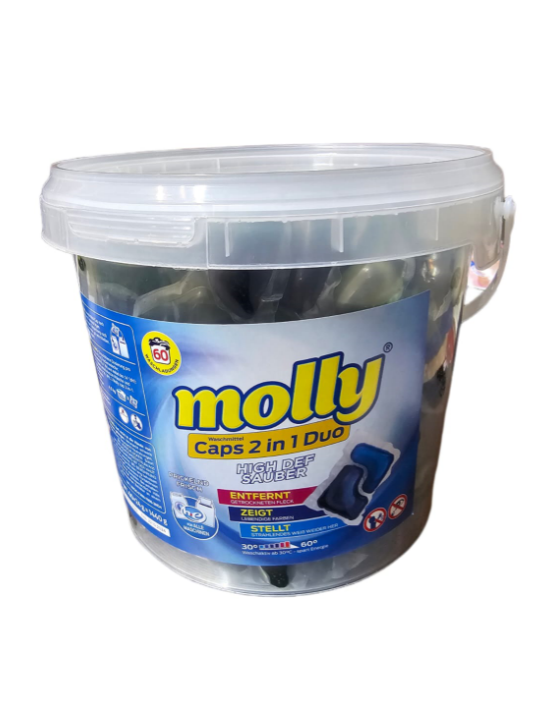 Капсули для прання MOLLY ULTRA 2 в 1 60 шт двокомпонентні