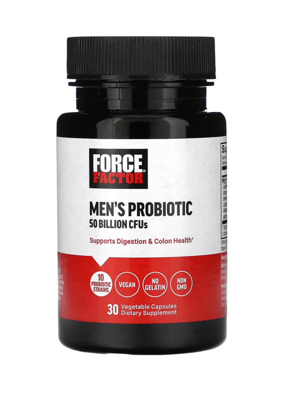 Force Factor Men's Probiotic 50 Billion CFUs 30 Vegetable Capsules