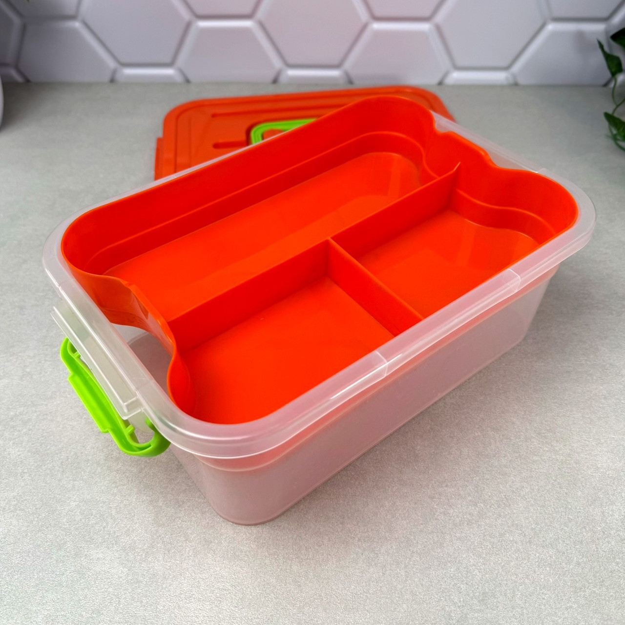 Ланч бокс обідній зі вставкою, 3.8 л, фото 1