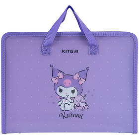 Папка-портфель на блискавці Kite Kuromi А4 на 1 відділення, 34х24 см (HK24-202)