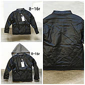 Оптом демісезонна тепла підліткова куртка зі шкірозамінника для хлопчиків на хутрі В&Q