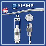 Комплект арматури бачка унітаза SIAMP зливний механізм Brio 573 3/6 л з клапаном нижнього подавання води 1/2", фото 5