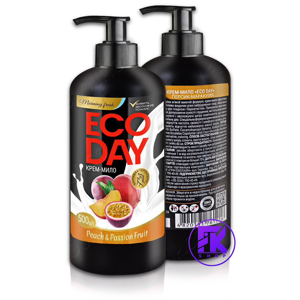 Рідке крем-мило EcoDay Персик та маракуйя 500 г