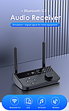 3D Bluetooth 5.3 аудіоресивер оптичний коаксіальний 3,5 мм AUX аналоговий цифровий вихід, фото 3