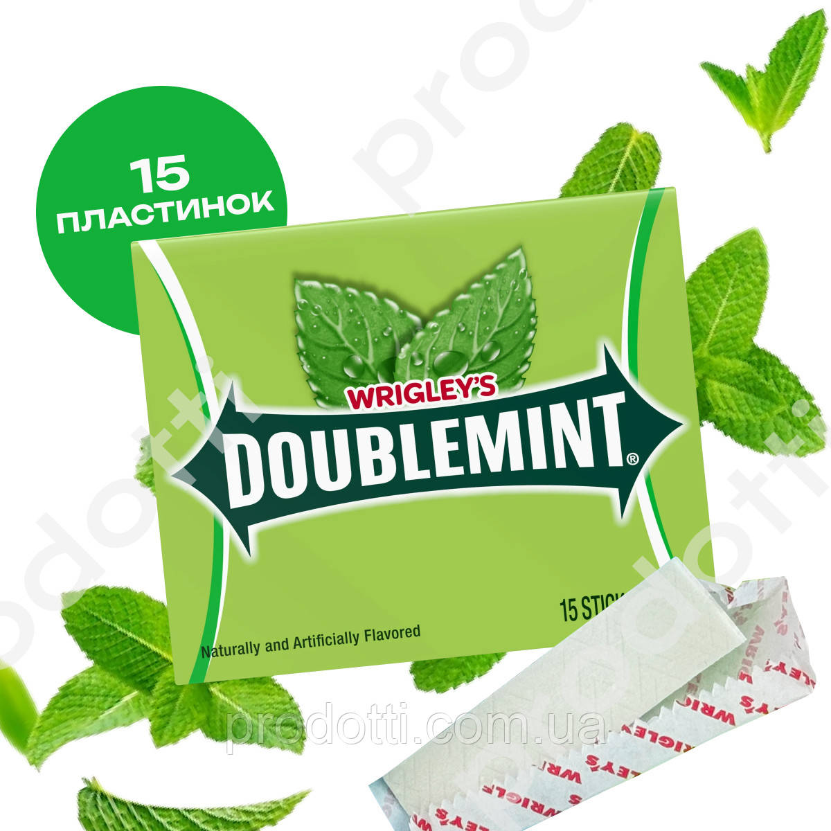 Мятная жвачка Doublemint надувная жевательная резинка мятные жвачки 90 ...