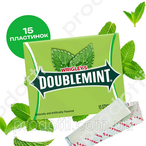 Мятная жвачка Doublemint надувная жевательная резинка мятные жвачки 90 ...