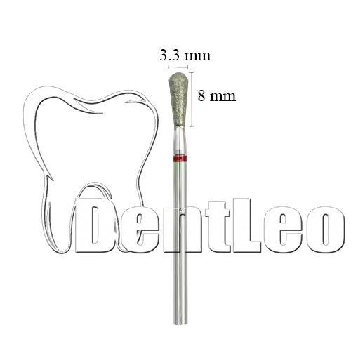 БОР АЛМАЗНИЙ ЧЕРВОНИЙ 3.3 ММ Х 8 ММ – К031