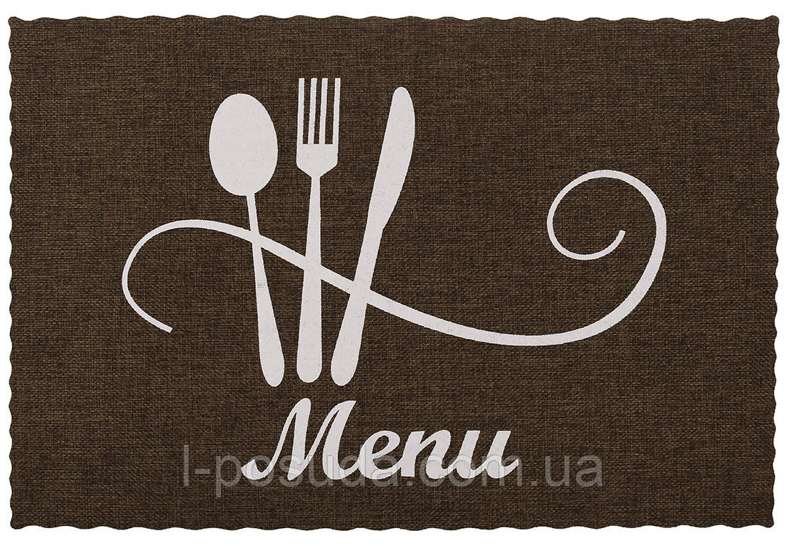 Серветка сервірувальна (плейсмат) Kitchen колір коричневий 29.5*45см (4 штуки, фото 1