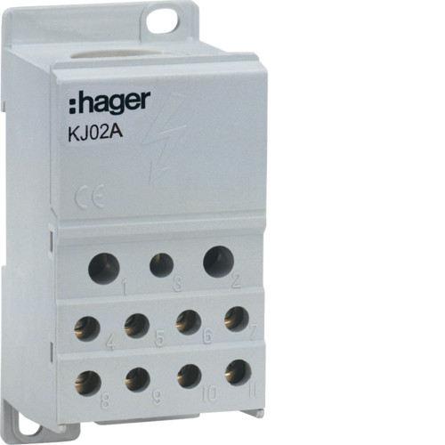 Блок розпедільний 250A 1п. KJ02A Hager