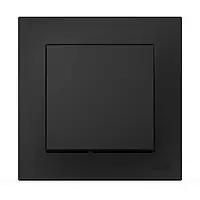 Вимикач одноклавішний прохідний чорний Giselt Milana G8025