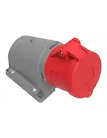 Розетка настінна силова 380V 5х32А IP44 Bemis