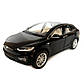 Машинка металева Tesla Model x 90D Тесла чорна 1:24 світло звук відкриваються двері баг капот резинові колеса 21*7*10 см (AP-2048), фото 9