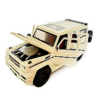 Машинка металева Mercedes-Benz G65 AMG Гелендваген Мерседес білий 1:24 світло, інерція, відкриваються двері, багажник, капот,, фото 4