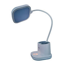 Біла настільна LED лампа 3.5Вт 4100К на акумуляторі Type-C/USB диммер 48.5х14 см, фото 3