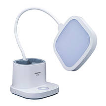 Біла настільна LED лампа 3.5Вт 4100К на акумуляторі Type-C/USB диммер 48.5х14 см, фото 5