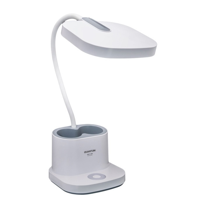 Біла настільна LED лампа 3.5Вт 4100К на акумуляторі Type-C/USB диммер 48.5х14 см