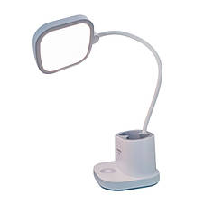 Біла настільна LED лампа 3.5Вт 4100К на акумуляторі Type-C/USB диммер 48.5х14 см, фото 2